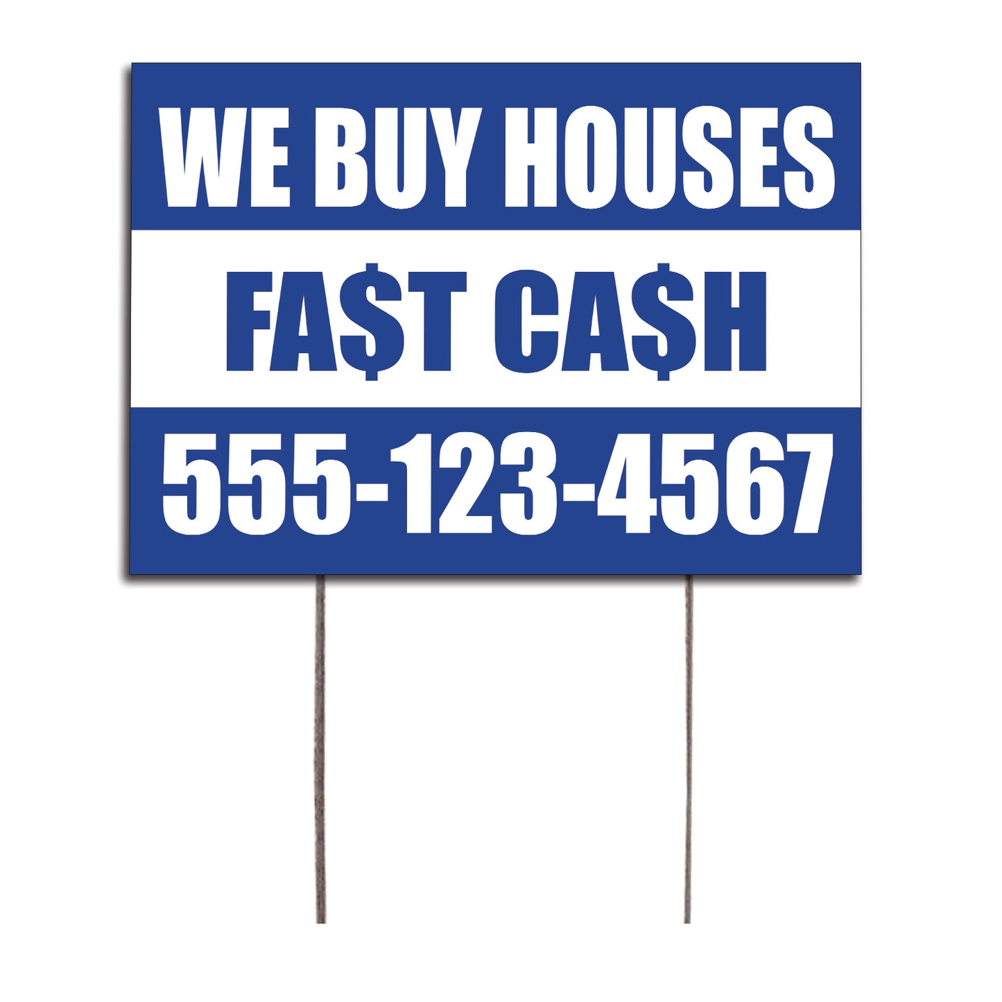 We Buy Houses Cash Fast Customized Yard Sign