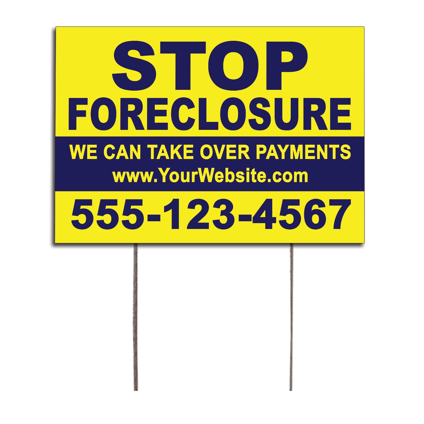 Stop Foreclosure Customized Yard Sign