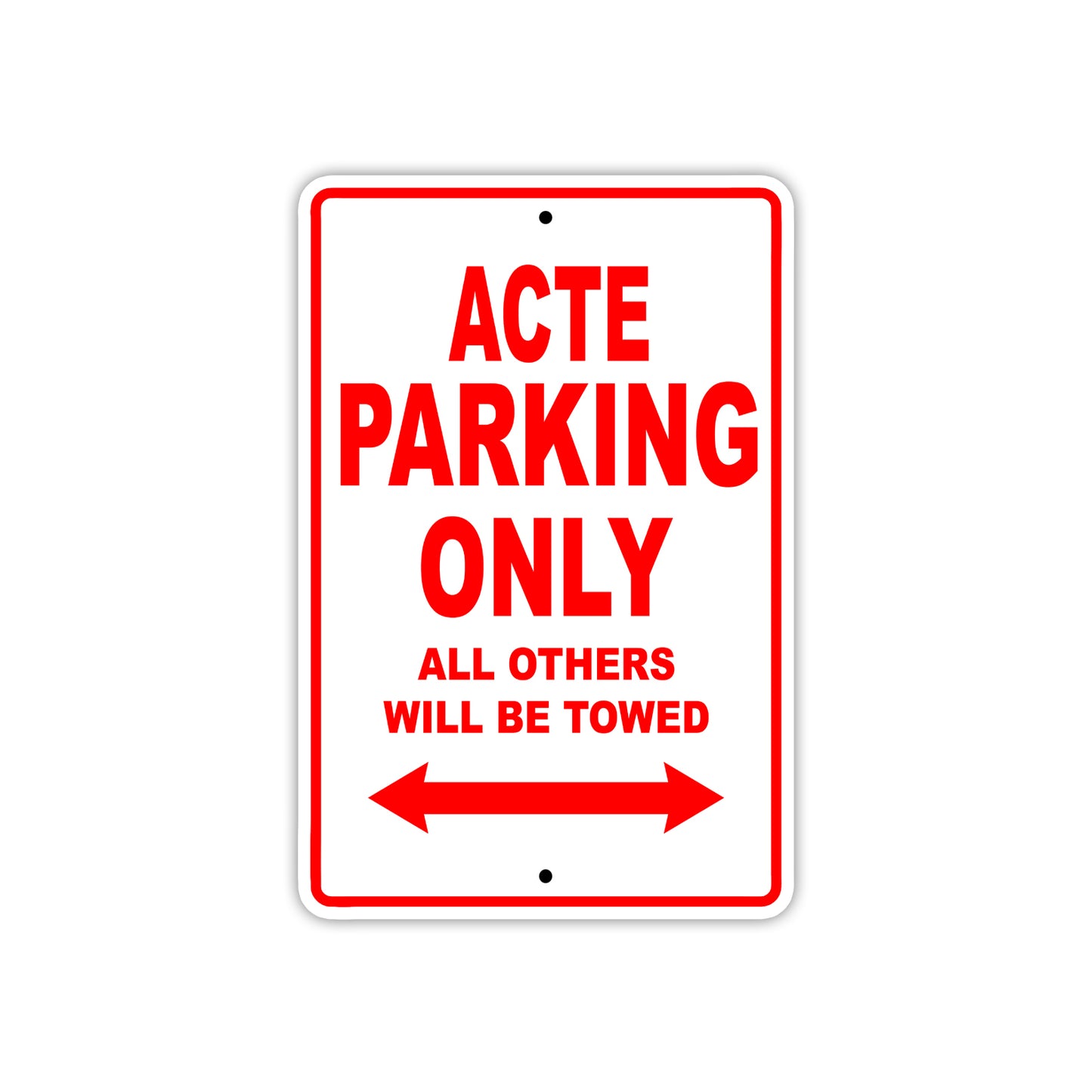 Acte Parking Only All Others Will Be Towed Sea Ocean Beach Lake Boat Aluminum Metal Sign Plate