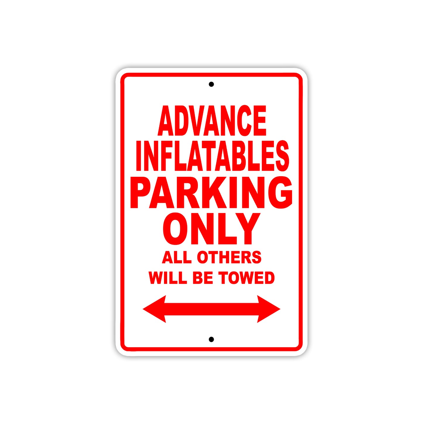 Advance Inflatables Parking Only All Others Will Be Towed Sea Ocean Beach Lake Boat Aluminum Metal Sign Plate