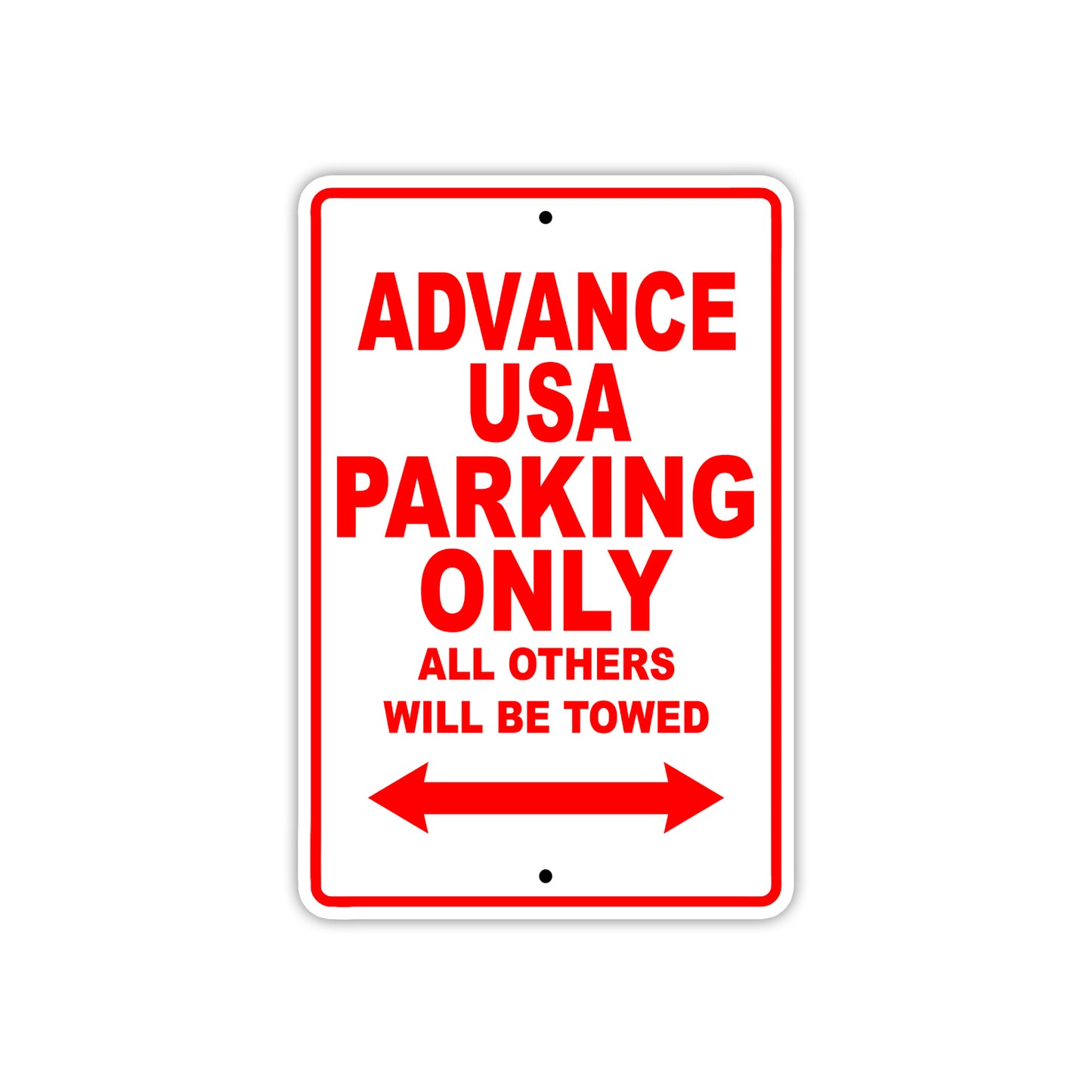 Advance USA Parking Only All Others Will Be Towed Sea Ocean Beach Lake Boat Aluminum Metal Sign Plate