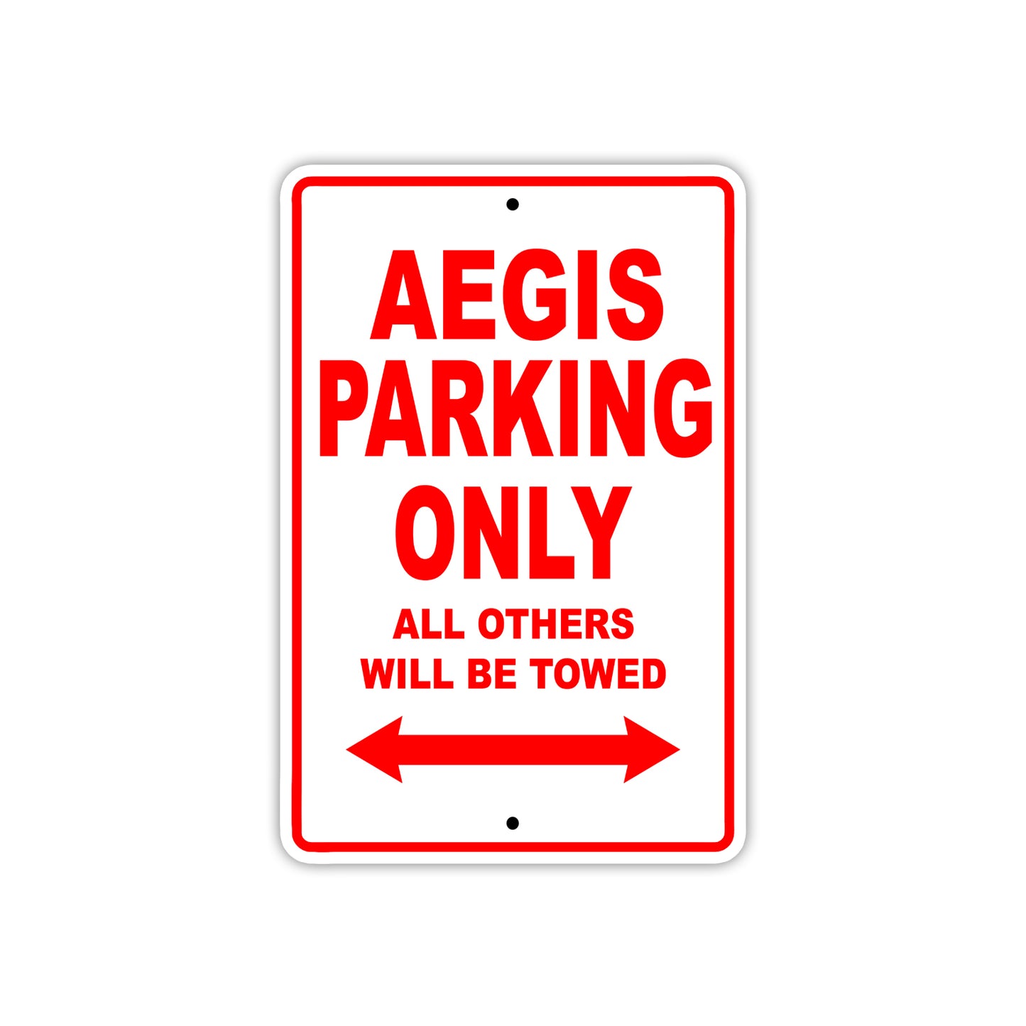 Aegis Parking Only All Others Will Be Towed Sea Ocean Beach Lake Boat Aluminum Metal Sign Plate
