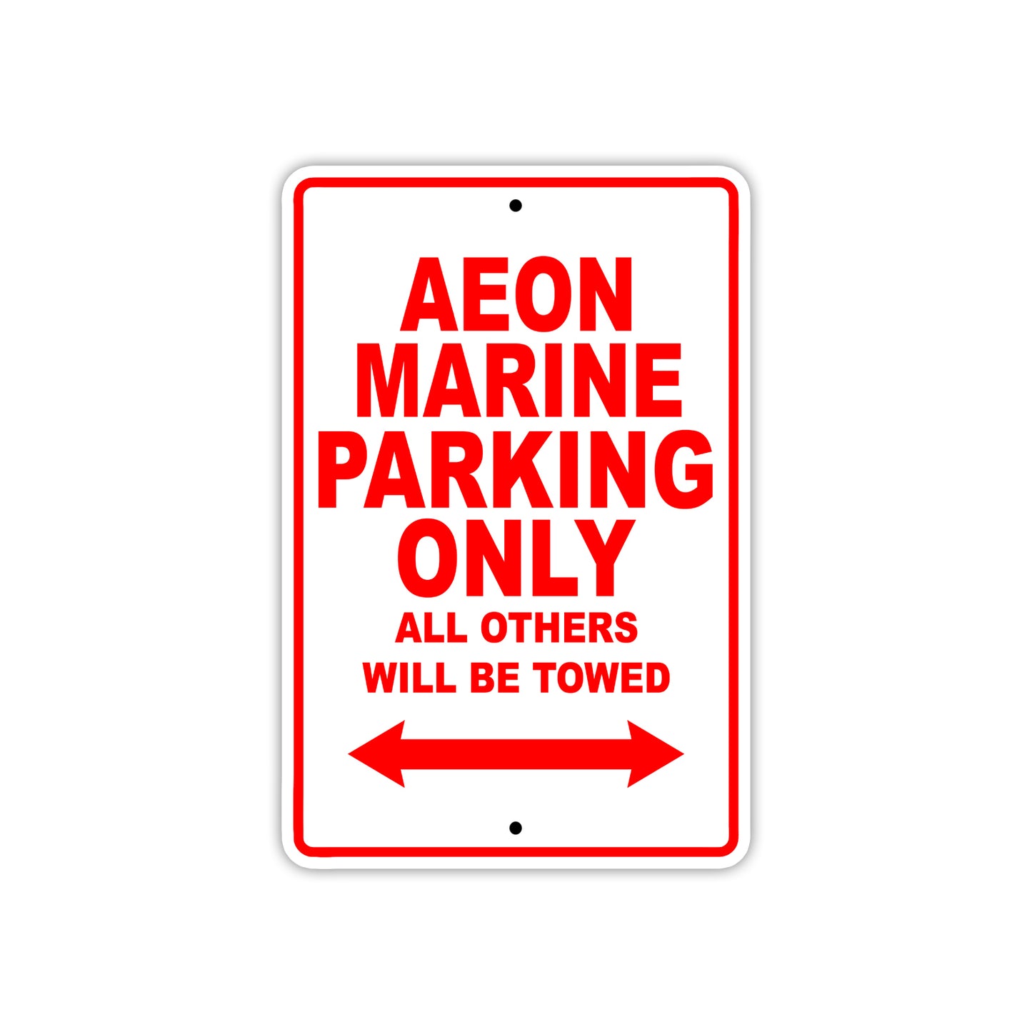 Aeon Marine Parking Only All Others Will Be Towed Sea Ocean Beach Lake Boat Aluminum Metal Sign Plate