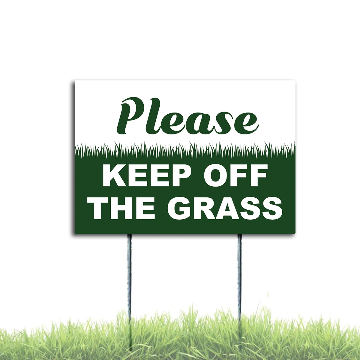 Please Keep Off The Grass Yard Sign