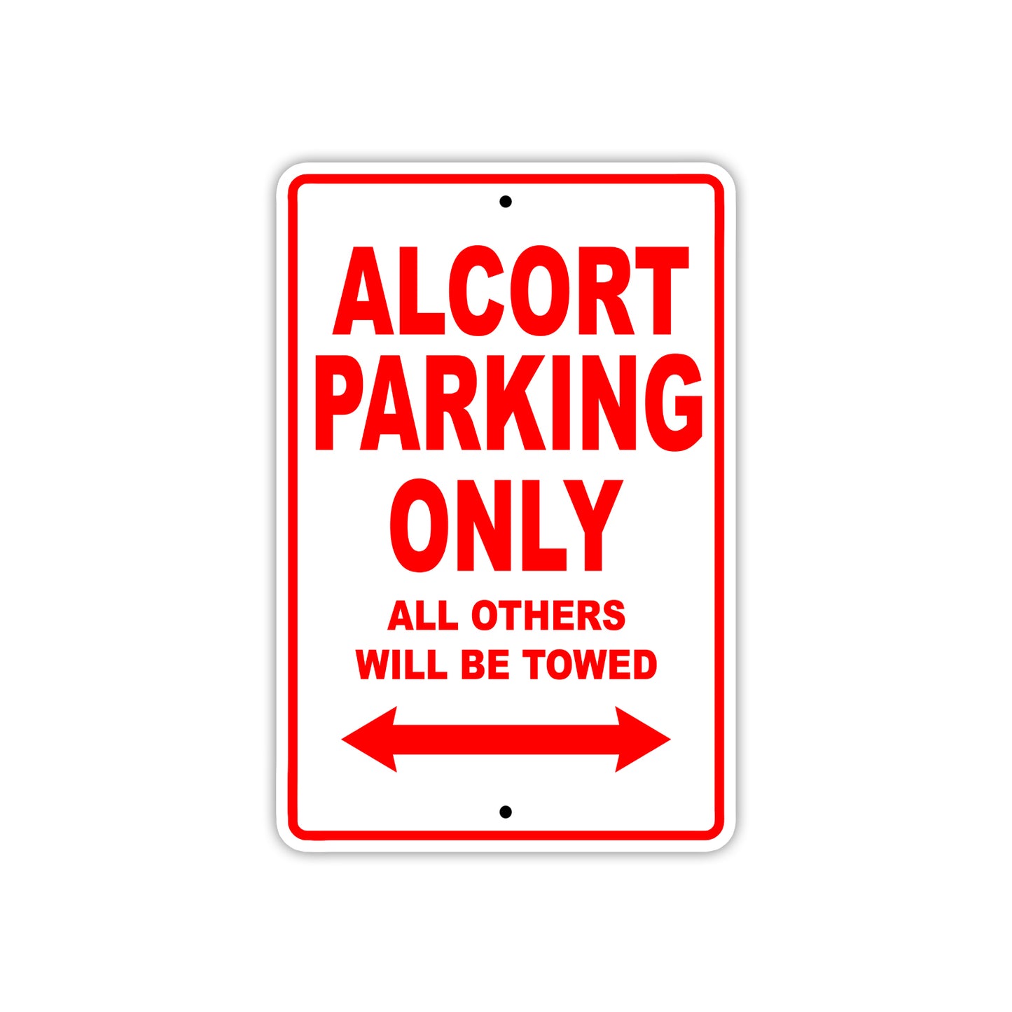 Alcort Parking Only All Others Will Be Towed Sea Ocean Beach Lake Boat Aluminum Metal Sign Plate
