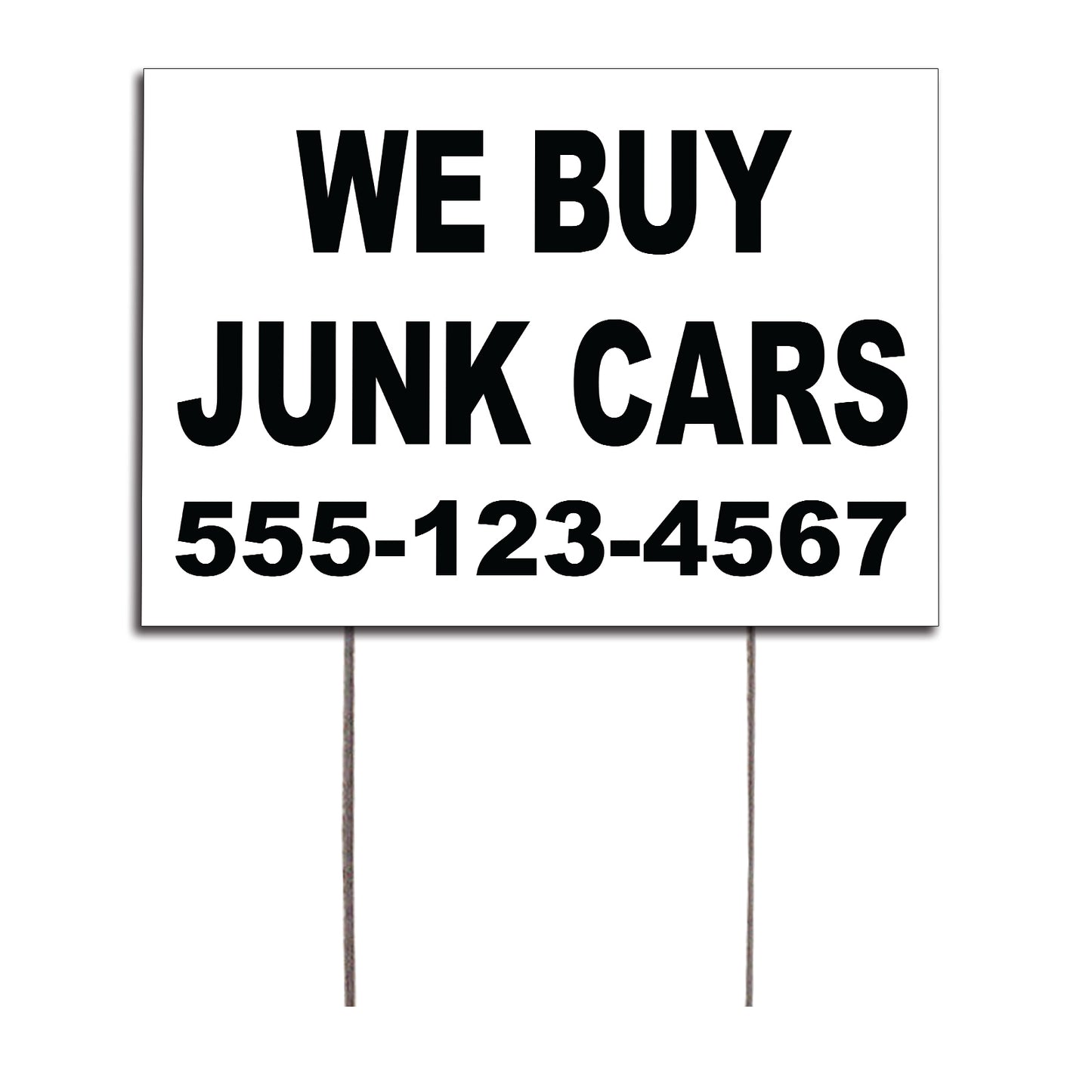 We Buy Junk Cars Yard Sign
