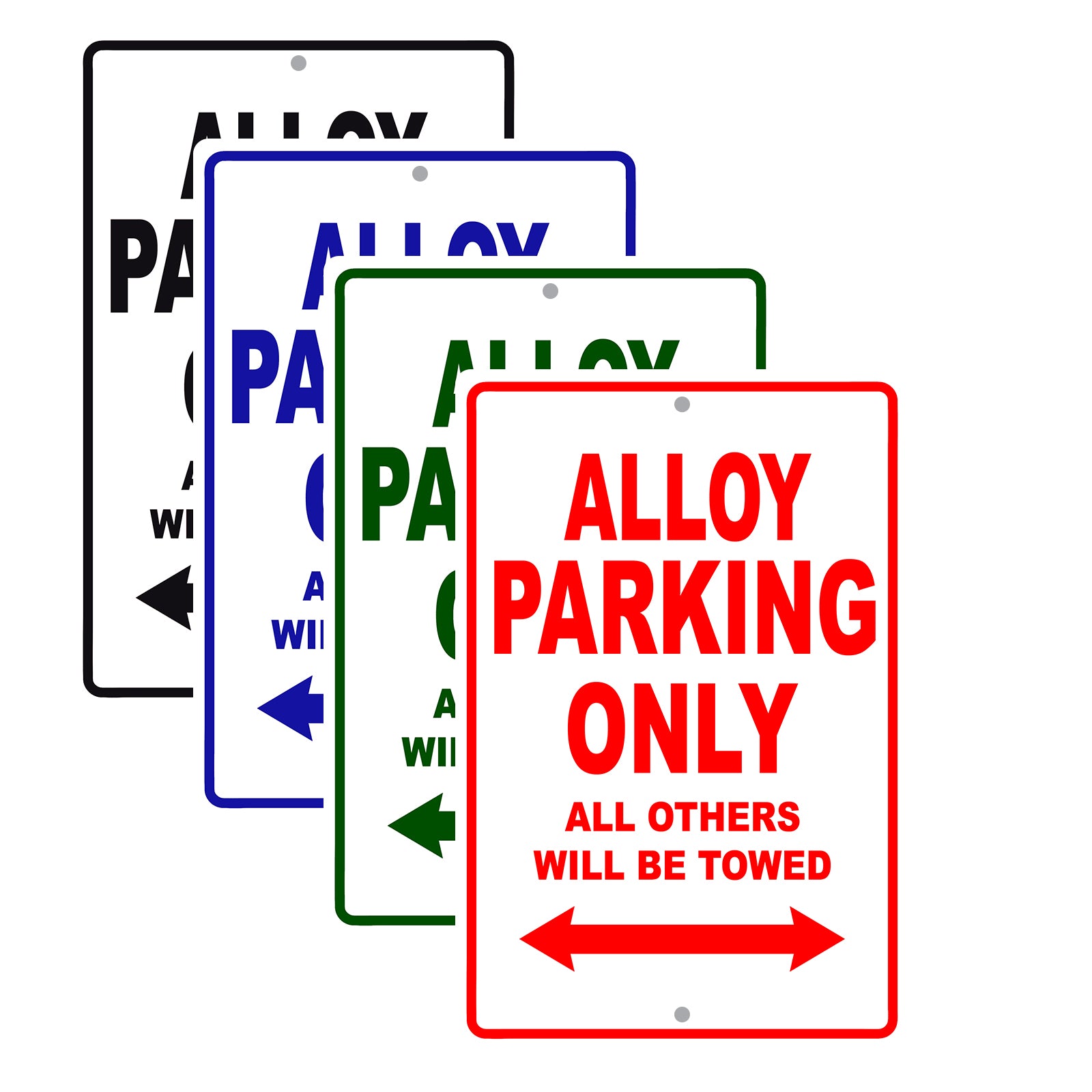Alloy Parking Only All Others Will Be Towed | Aluminum Boat Parking ...