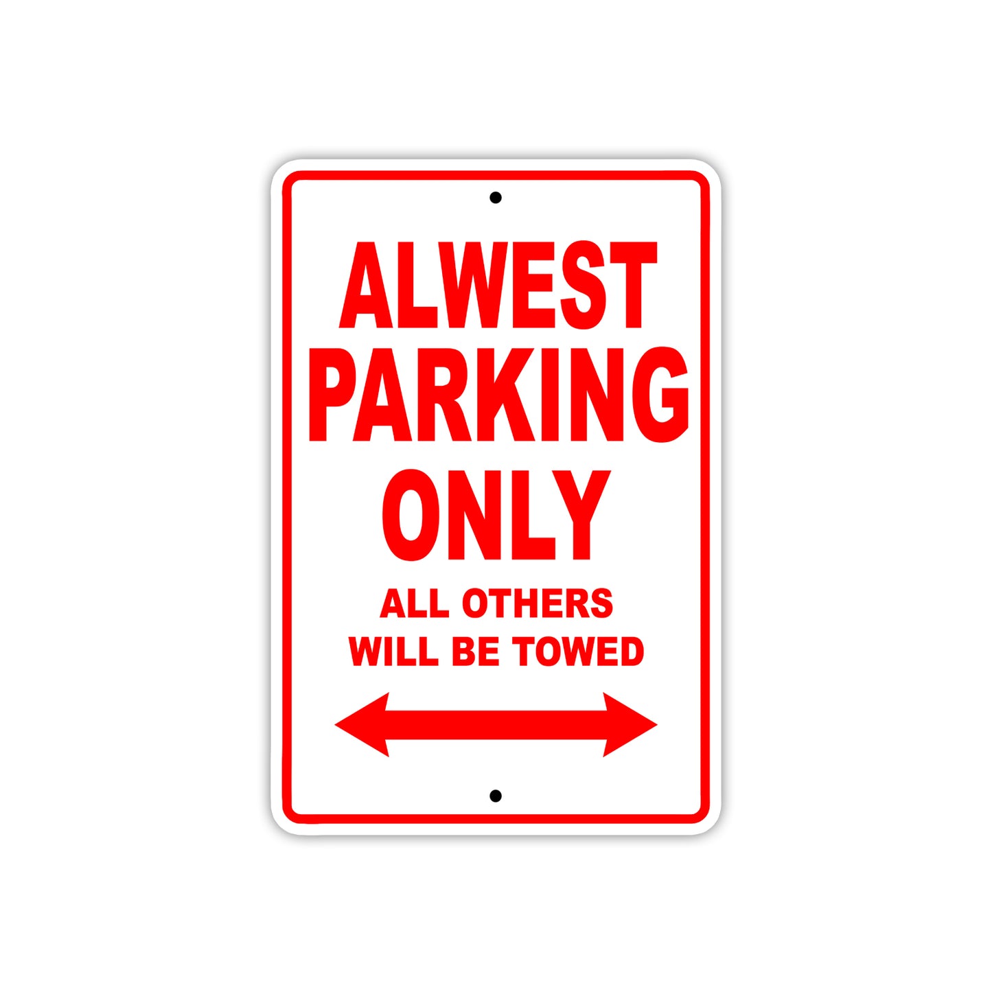 Alwest Parking Only All Others Will Be Towed Sea Ocean Beach Lake Boat Aluminum Metal Sign Plate