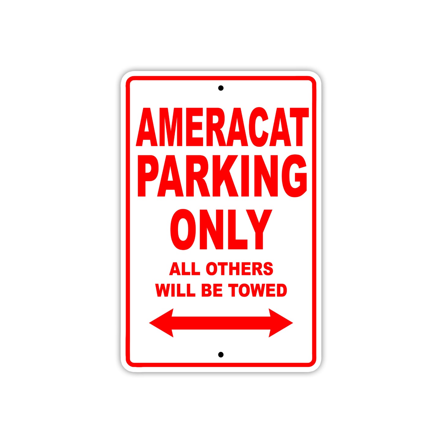 Ameracat Parking Only All Others Will Be Towed Sea Ocean Beach Lake Boat Aluminum Metal Sign Plate