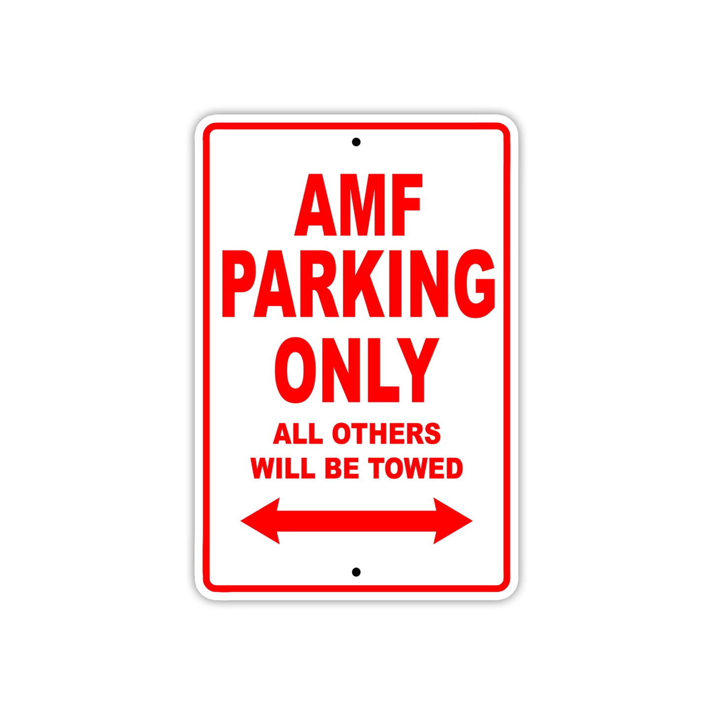 AMF Parking Only All Others Will Be Towed Sea Ocean Beach Lake Boat Aluminum Metal Sign Plate