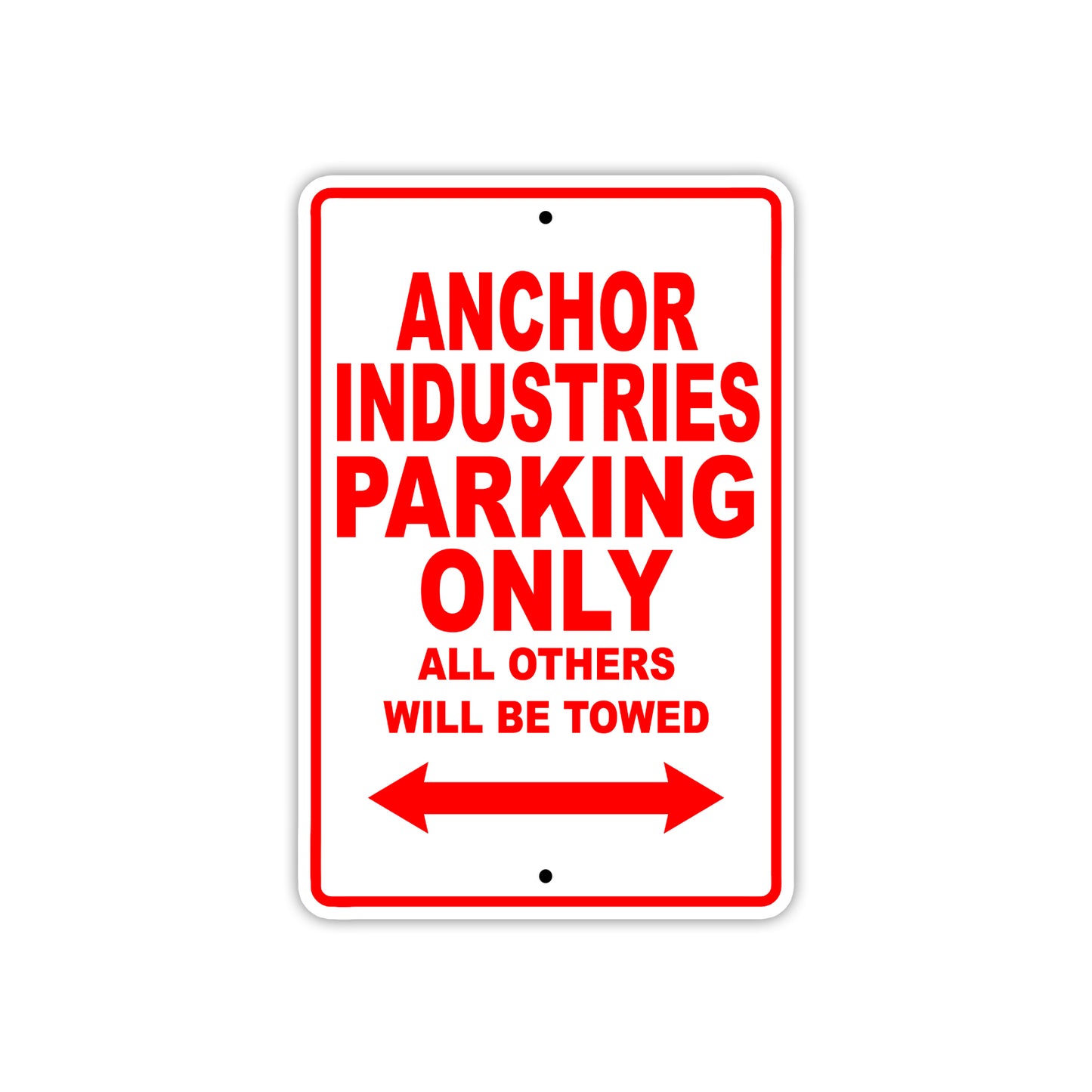 Anchor Industries Parking Only All Others Will Be Towed Sea Ocean Beach Lake Boat Aluminum Metal Sign Plate
