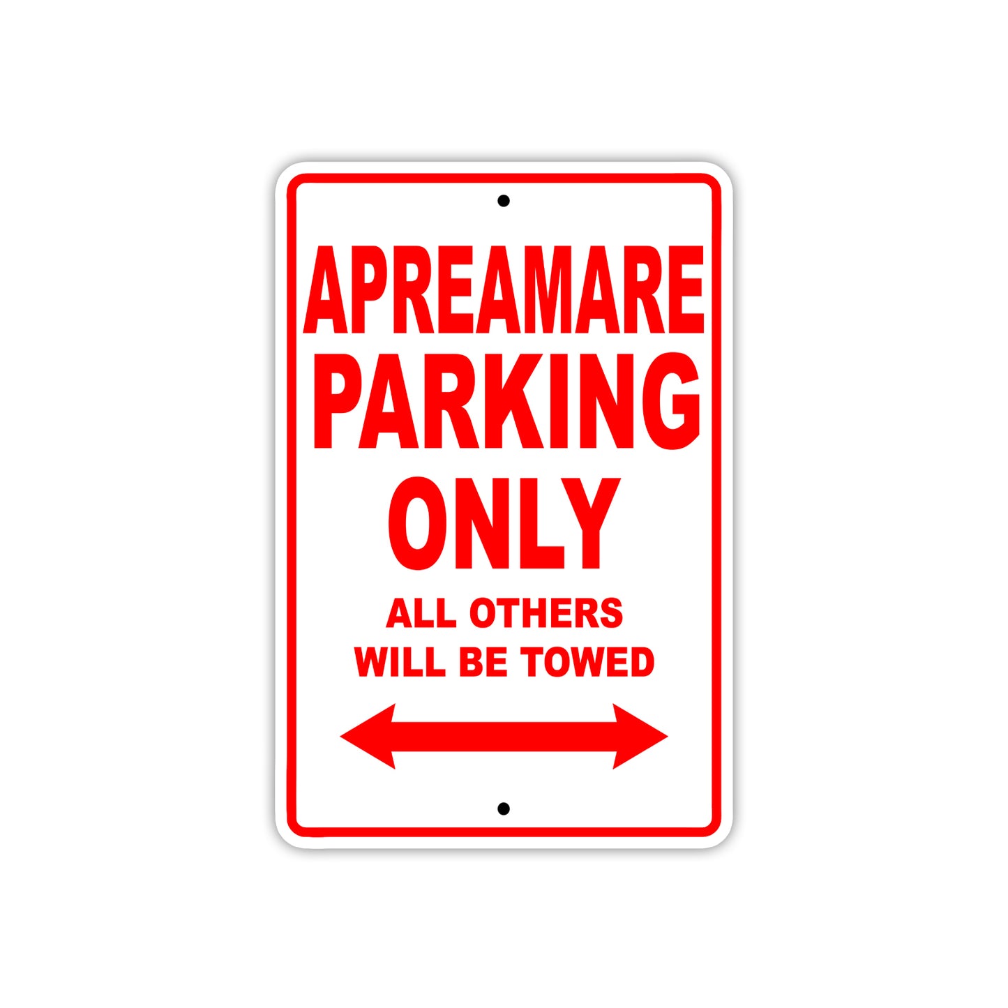 Apreamare Parking Only All Others Will Be Towed Sea Ocean Beach Lake Boat Aluminum Metal Sign Plate