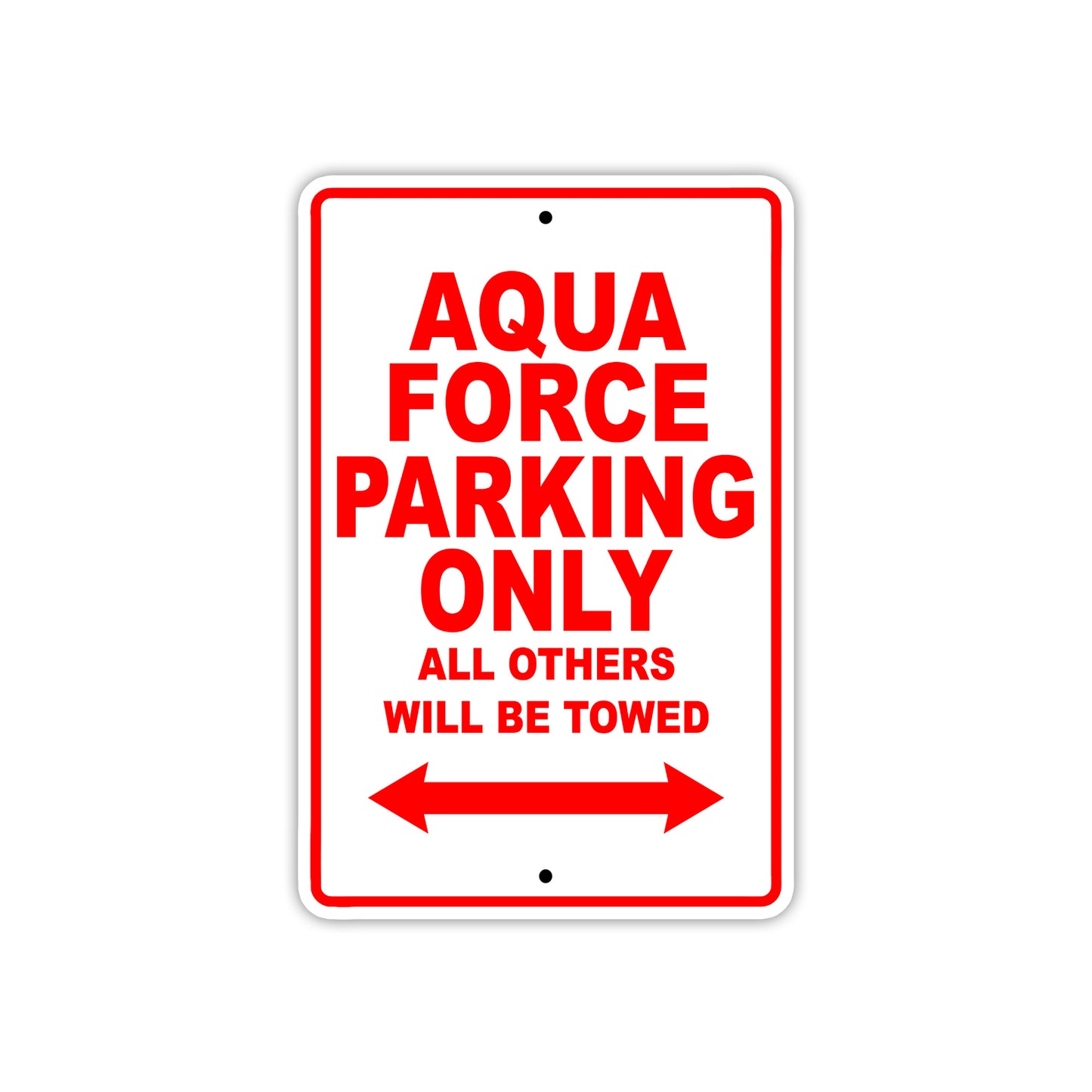 Aqua Force Parking Only All Others Will Be Towed Sea Ocean Beach Lake Boat Aluminum Metal Sign Plate