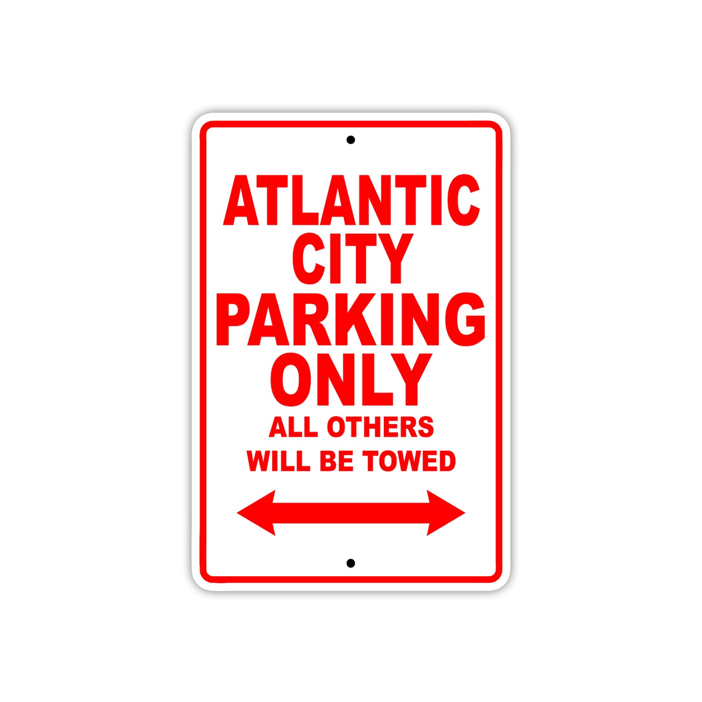 Atlantic City Parking Only All Others Will Be Towed Sea Ocean Beach Lake Boat Aluminum Metal Sign Plate