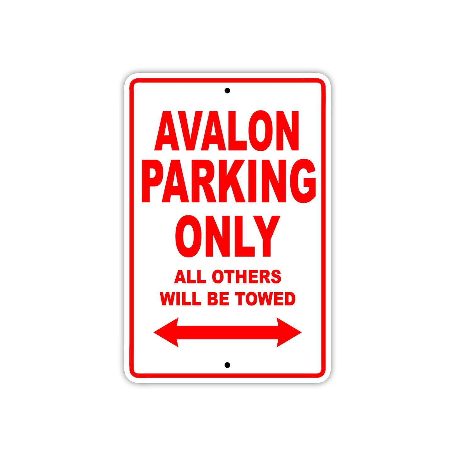 Avalon Parker Parking Only All Others Will Be Towed Sea Ocean Beach Lake Boat Aluminum Metal Sign Plate