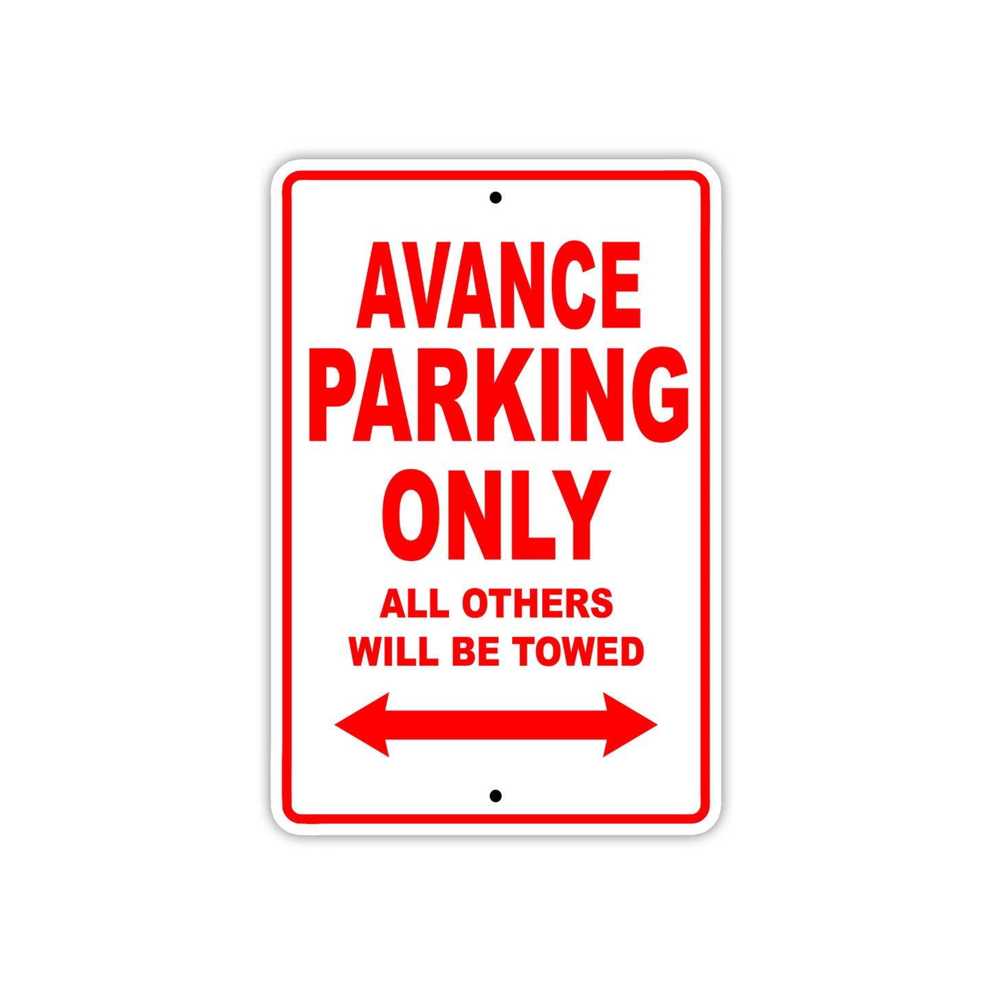 Avance Parking Only All Others Will Be Towed Sea Ocean Beach Lake Boat Aluminum Metal Sign Plate