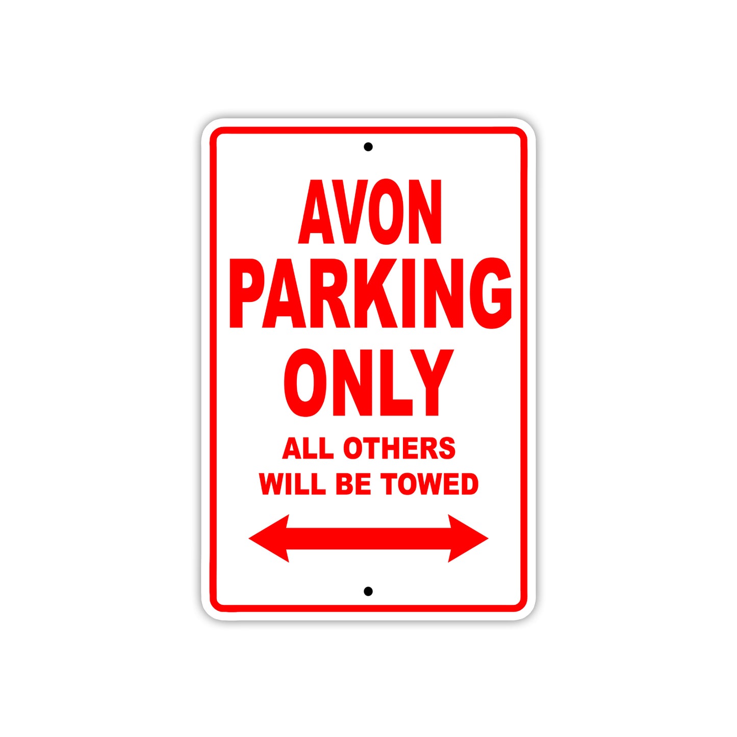 Avon Parking Only All Others Will Be Towed Sea Ocean Beach Lake Boat Aluminum Metal Sign Plate