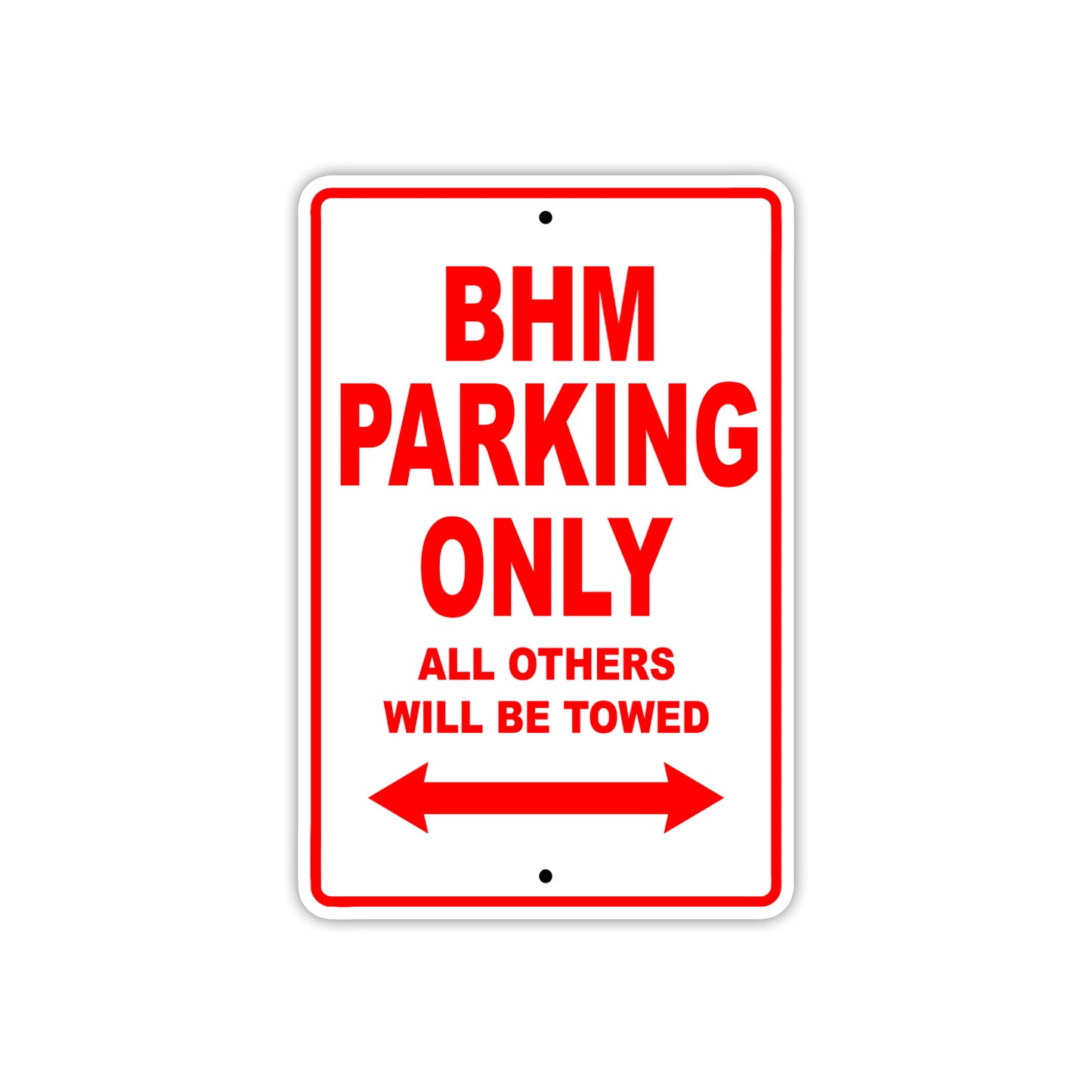 BHM Parking Only All Others Will Be Towed Sea Ocean Beach Lake Boat Aluminum Metal Sign Plate