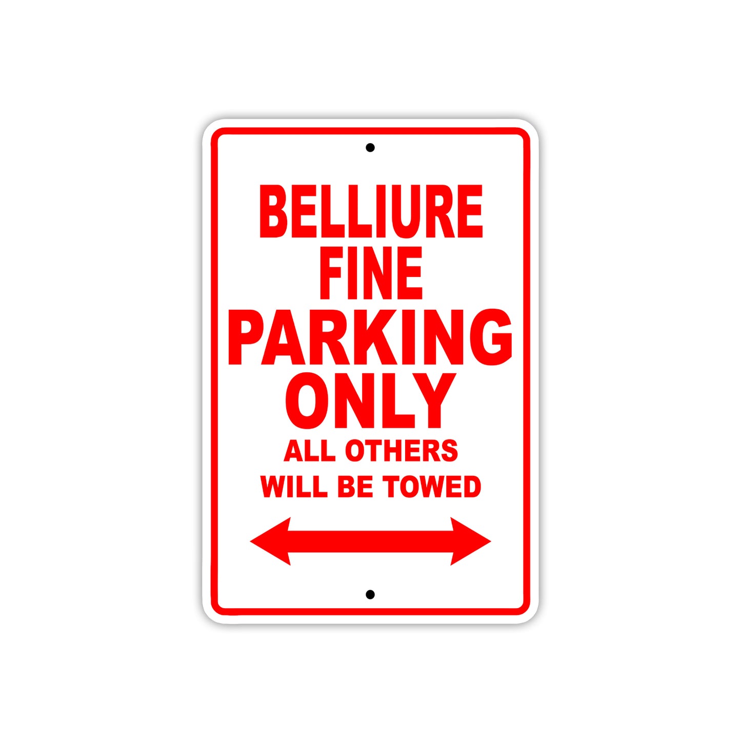 Bulliure Fine Parking Only All Others Will Be Towed Sea Ocean Beach Lake Boat Aluminum Metal Sign Plate