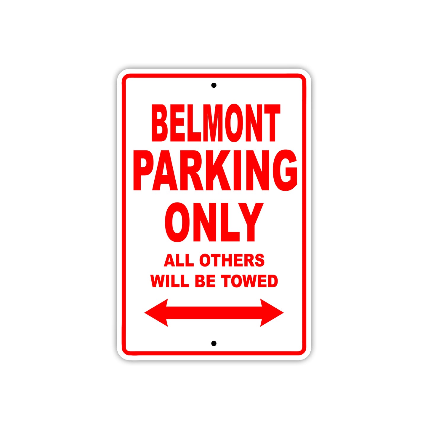 Belmont Parking Only All Others Will Be Towed Sea Ocean Beach Lake Boat Aluminum Metal Sign Plate