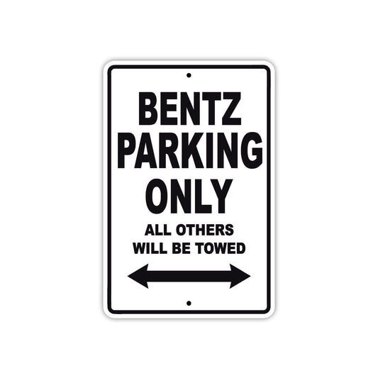 Bentz Parking Only All Others Will Be Towed Sea Ocean Beach Lake Boat Aluminum Metal Sign Plate