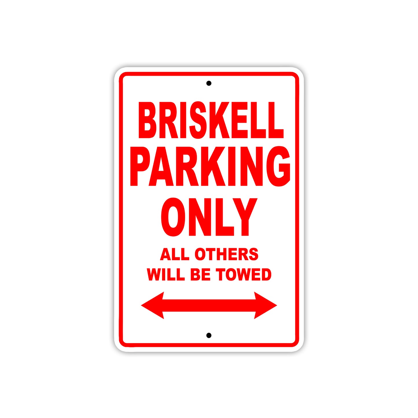 Briskell Parking Only All Others Will Be Towed Sea Ocean Beach Lake Boat Aluminum Metal Sign Plate