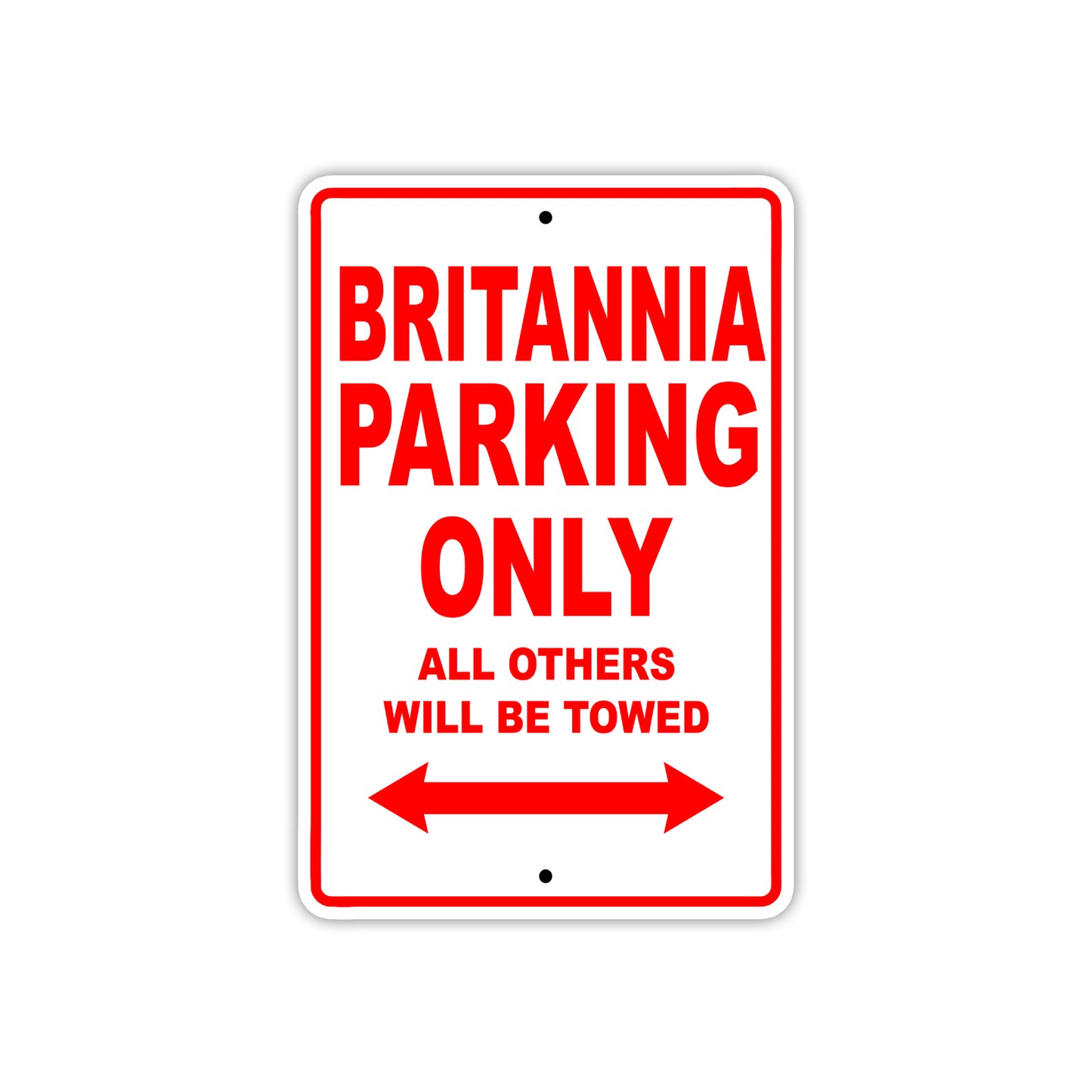 Britannia Boats Parking Only All Others Will Be Towed Sea Ocean Beach Lake Boat Aluminum Metal Sign Plate