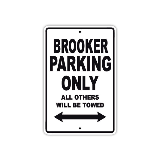 Brooker Boats Parking Only All Others Will Be Towed Sea Ocean Beach Lake Boat Aluminum Metal Sign Plate