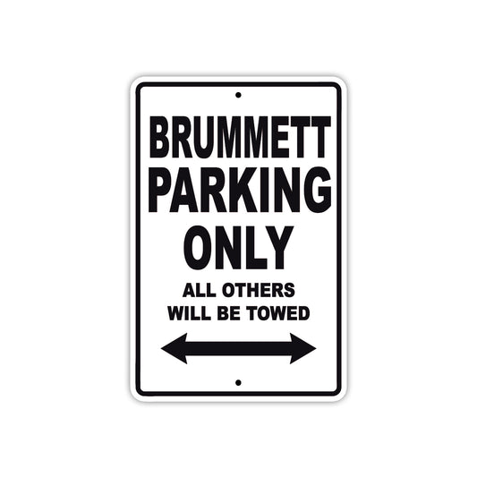 Brummett Boats Parking Only All Others Will Be Towed Sea Ocean Beach Lake Boat Aluminum Metal Sign Plate