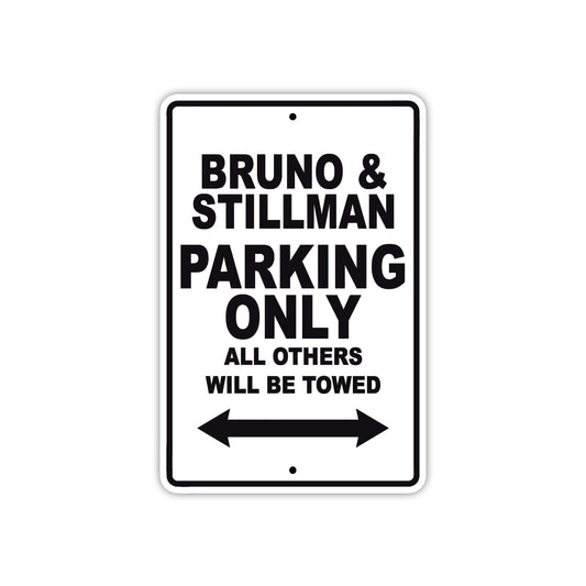 Bruno & Stillman Boats Parking Only All Others Will Be Towed Sea Ocean Beach Lake Boat Aluminum Metal Sign Plate