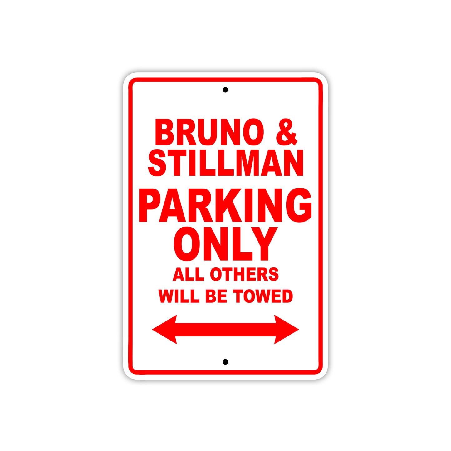 Bruno & Stillman Boats Parking Only All Others Will Be Towed Sea Ocean Beach Lake Boat Aluminum Metal Sign Plate