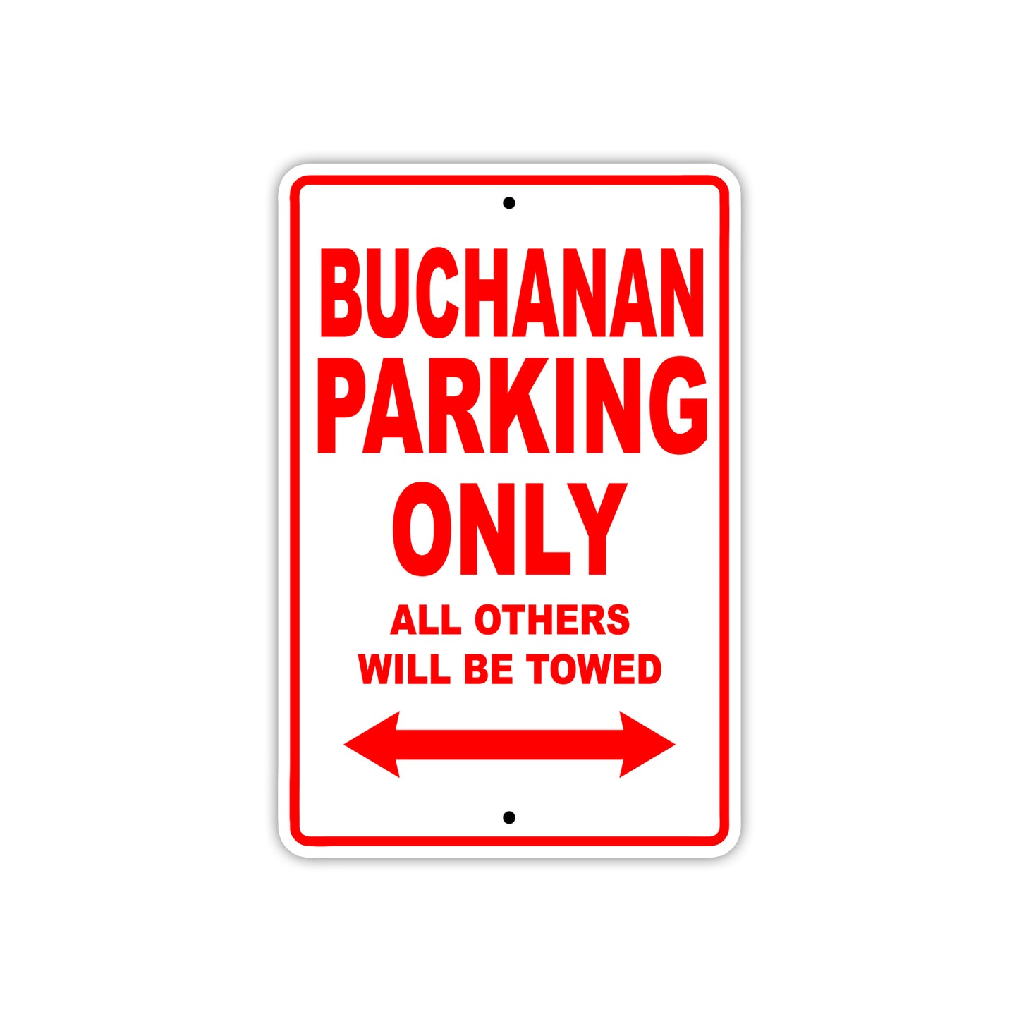 Buchanan Boats Parking Only All Others Will Be Towed Sea Ocean Beach Lake Boat Aluminum Metal Sign Plate