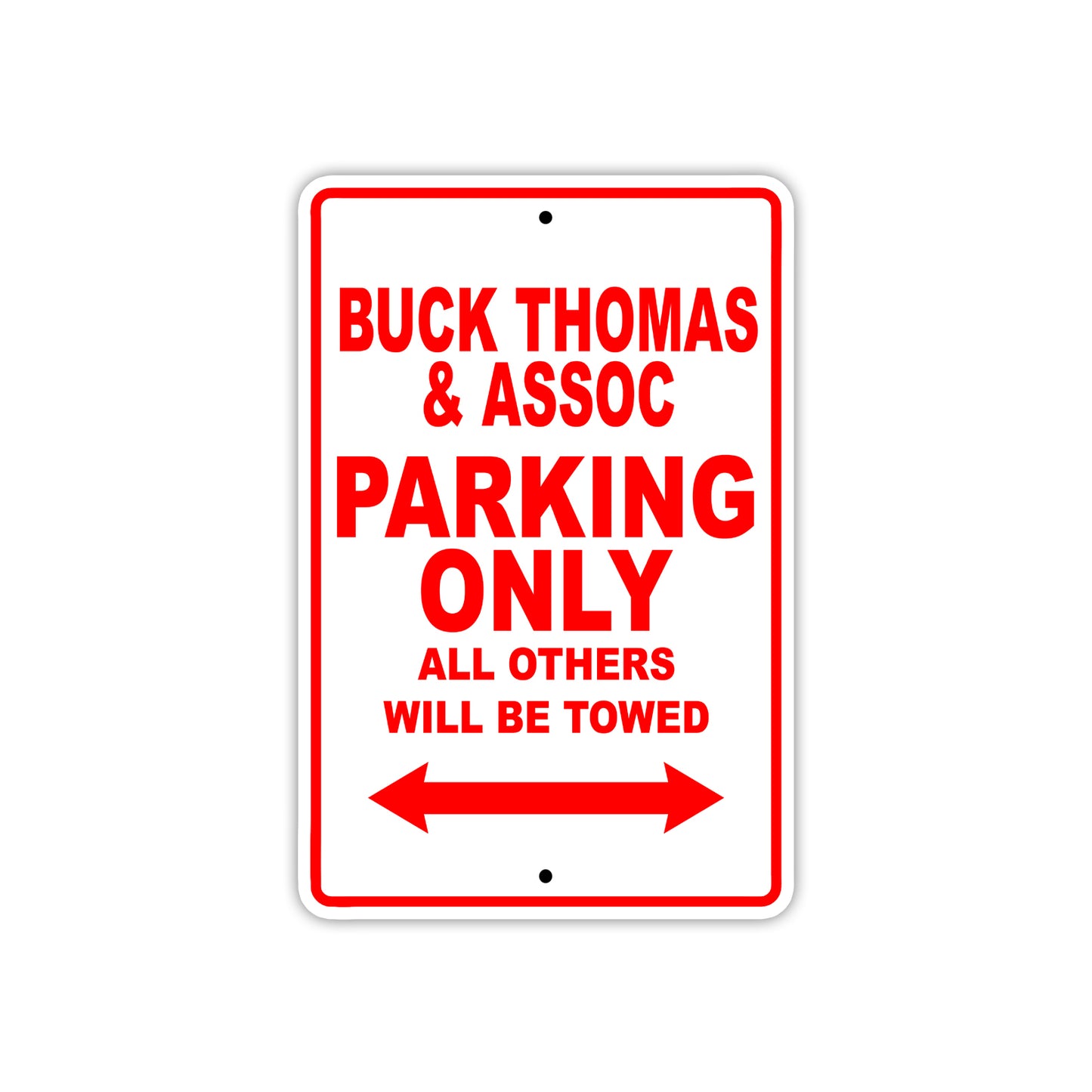 Buck Thomas & Assoc Boats Parking Only All Others Will Be Towed Sea Ocean Beach Lake Boat Aluminum Metal Sign Plate