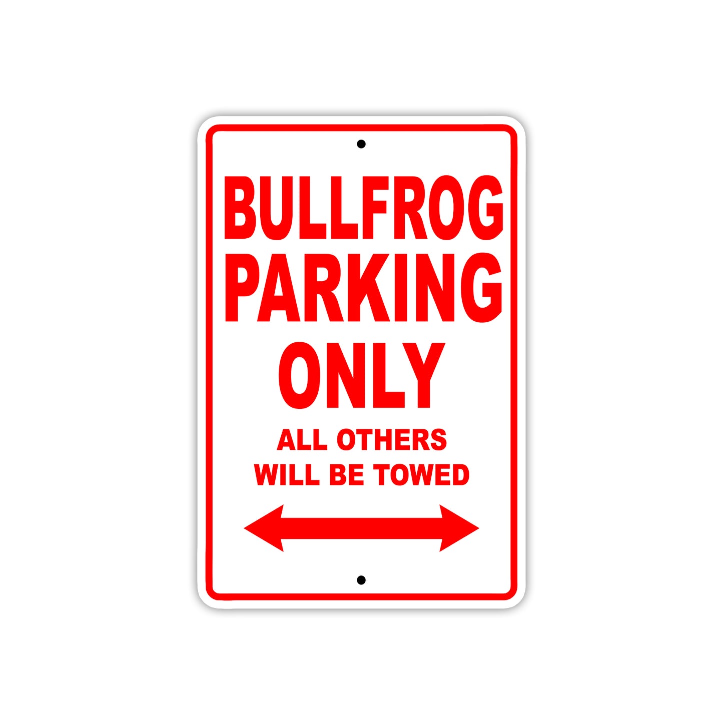 Bullfrog Boats Parking Only All Others Will Be Towed Sea Ocean Beach Lake Boat Aluminum Metal Sign Plate