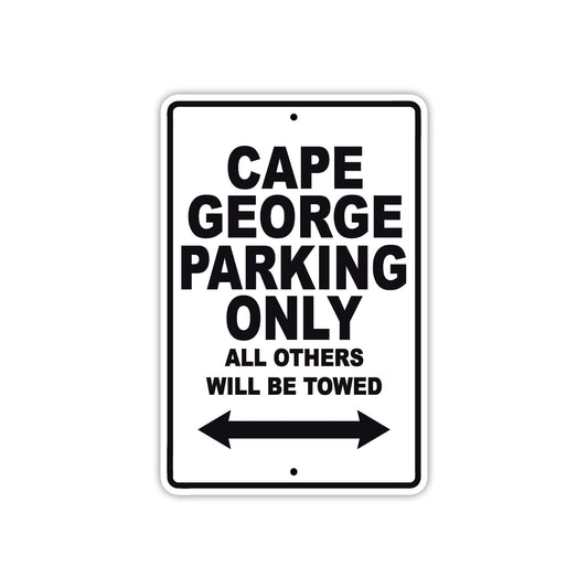 Cape George Boats Parking Only All Others Will Be Towed Sea Ocean Beach Lake Boat Aluminum Metal Sign Plate