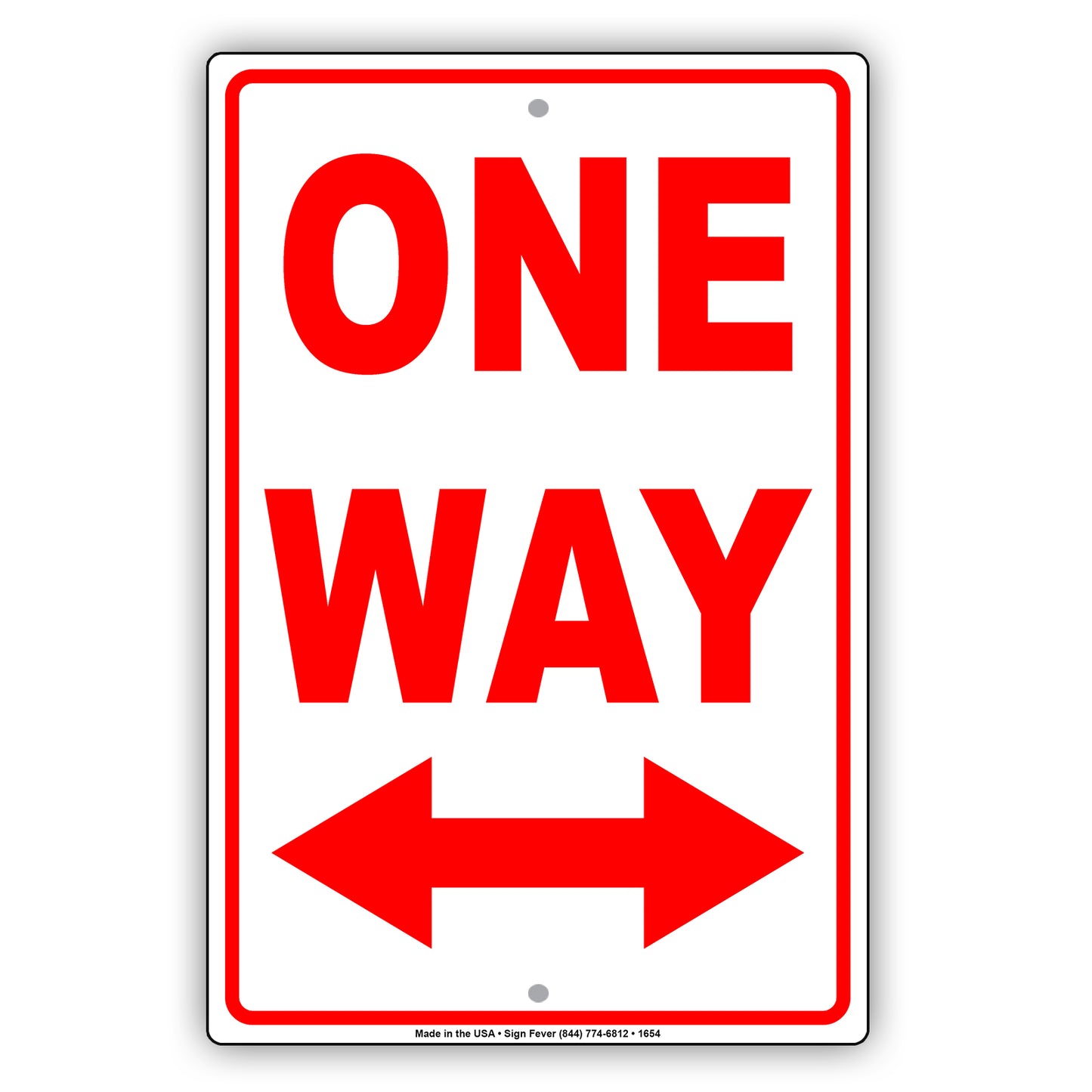 One Way Both Ways Arrow Which Way Gag Funny Road Highway Street Avenue Blvd Warning Aluminum Sign