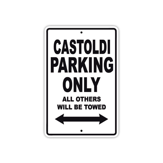 Castoldi Boats Parking Only All Others Will Be Towed Sea Ocean Beach Lake Boat Aluminum Metal Sign Plate
