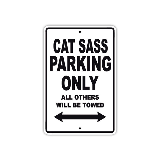 Cat Sass Boats Parking Only All Others Will Be Towed Sea Ocean Beach Lake Boat Aluminum Metal Sign Plate
