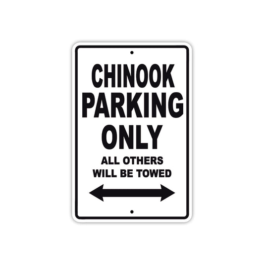 Chinook Boats Parking Only All Others Will Be Towed Sea Ocean Beach Lake Boat Aluminum Metal Sign Plate