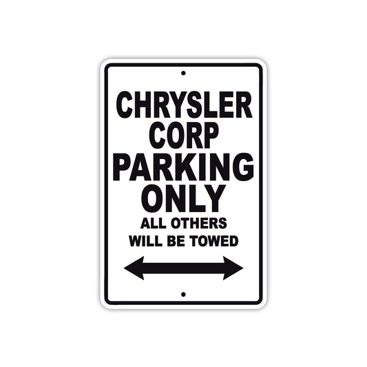 Chrysler Corp Boats Parking Only All Others Will Be Towed Sea Ocean Beach Lake Boat Aluminum Metal Sign Plate
