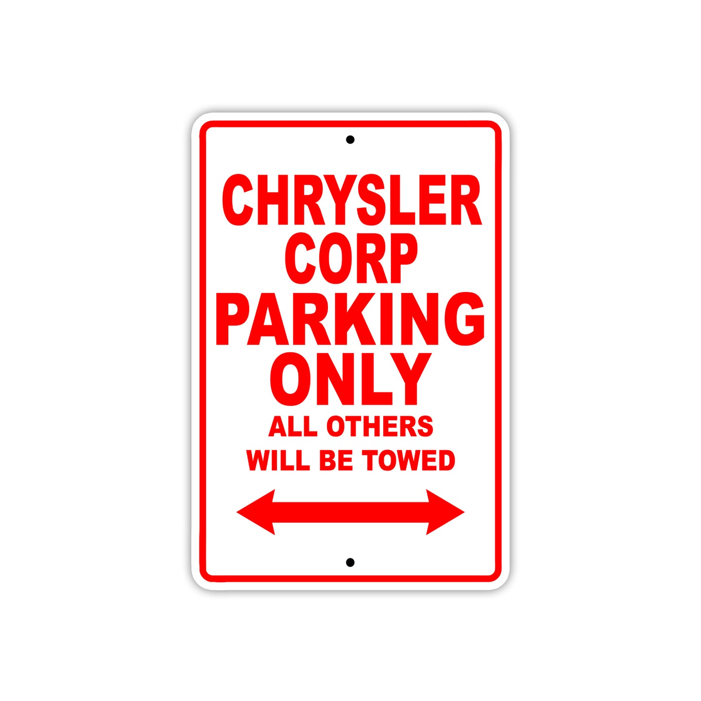 Chrysler Corp Boats Parking Only All Others Will Be Towed Sea Ocean Beach Lake Boat Aluminum Metal Sign Plate