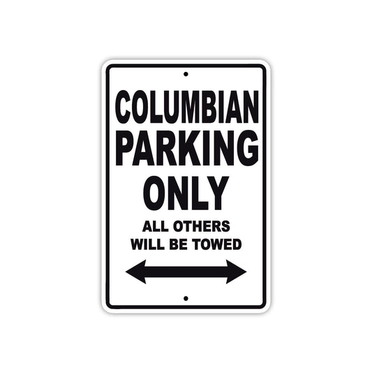 Columbian Boats Parking Only All Others Will Be Towed Sea Ocean Beach Lake Boat Aluminum Metal Sign Plate