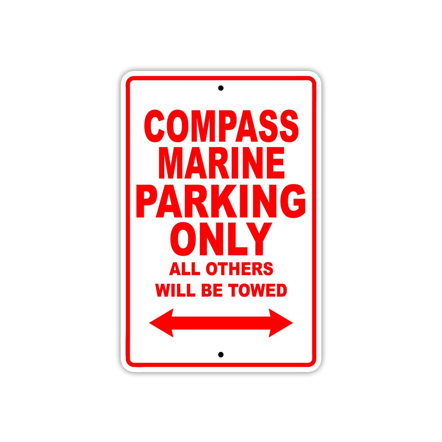 Compass Marine Boats Parking Only All Others Will Be Towed Sea Ocean Beach Lake Boat Aluminum Metal Sign Plate