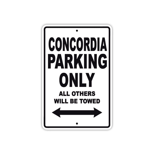 Concordia Boats Parking Only All Others Will Be Towed Sea Ocean Beach Lake Boat Aluminum Metal Sign Plate