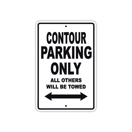 Contour Boats Parking Only All Others Will Be Towed Sea Ocean Beach Lake Aluminum Metal Sign Plate