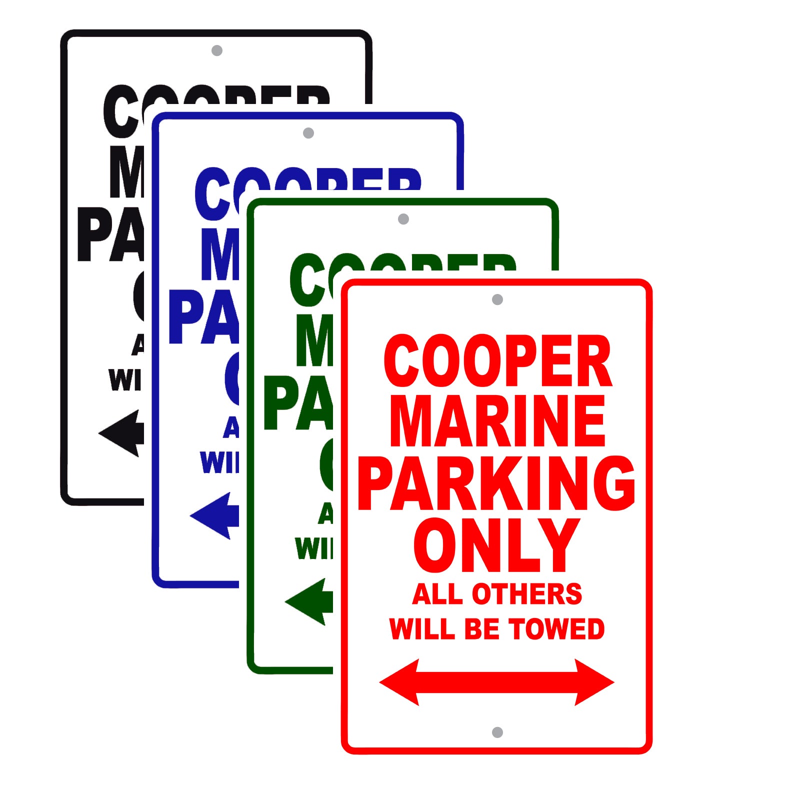 Cooper Marine Boats Parking Only All Others Will Be Towed | Aluminum ...