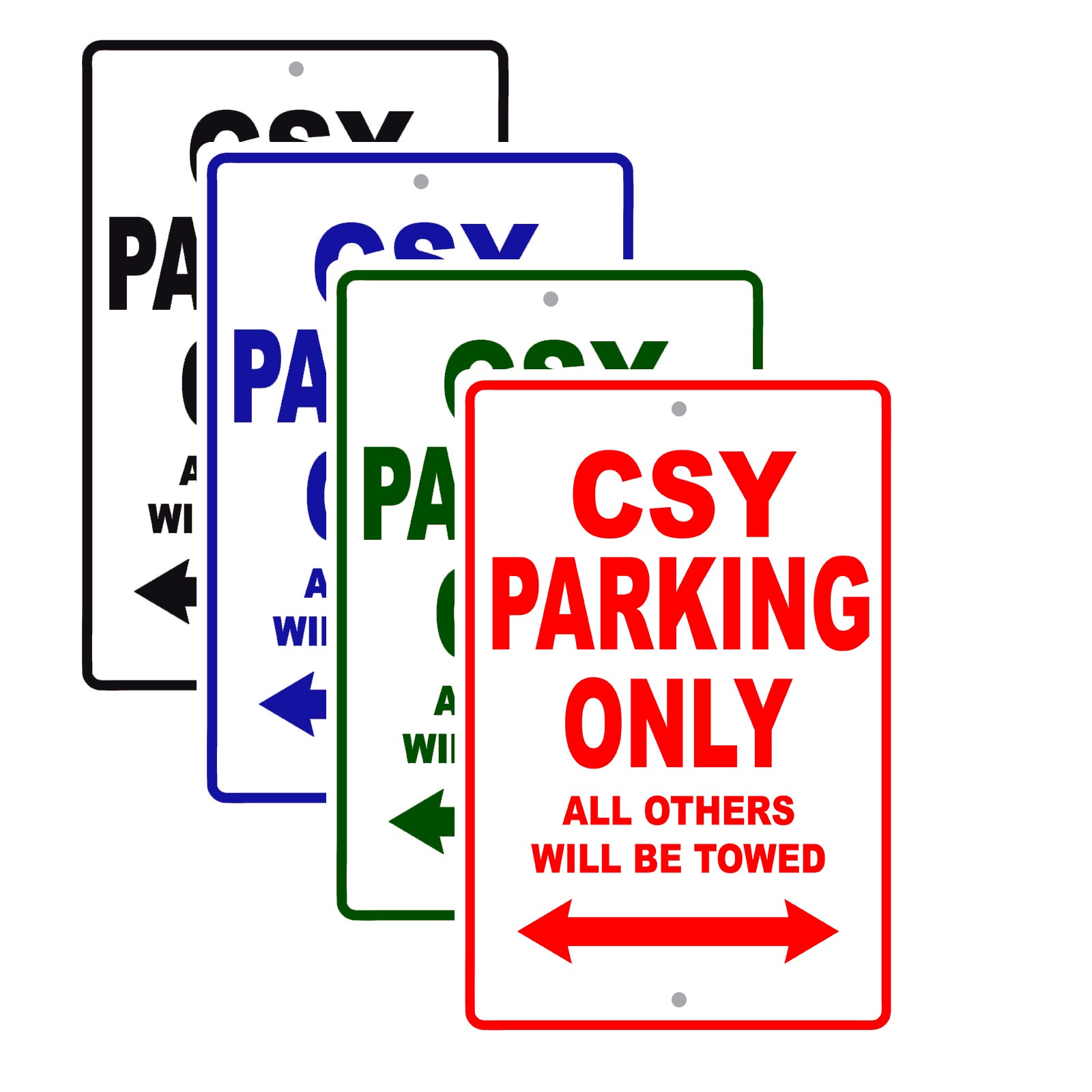 Csy Boats Parking Only All Others Will Be Towed | Aluminum Parking Sign ...