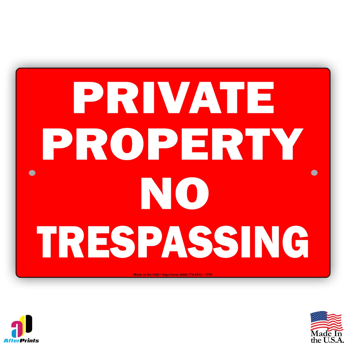 Private Property No Trespassing Sign