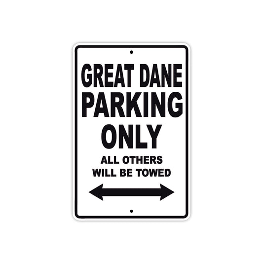 Great Dane Parking Only All Others Will Be Towed Sea Ocean Beach Lake Boat Aluminum Metal Sign Plate