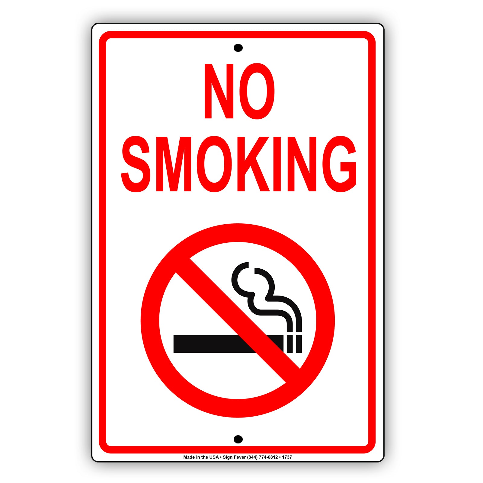 No Smoking Prohibition Restriction Building Office Warning Restriction Surveillance Notice Aluminum Metal Sign Plate